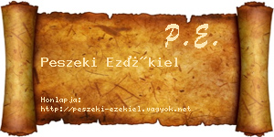 Peszeki Ezékiel névjegykártya